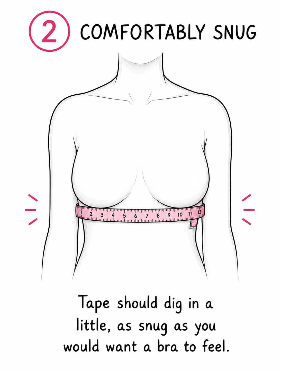 Snug underbust measurement guide