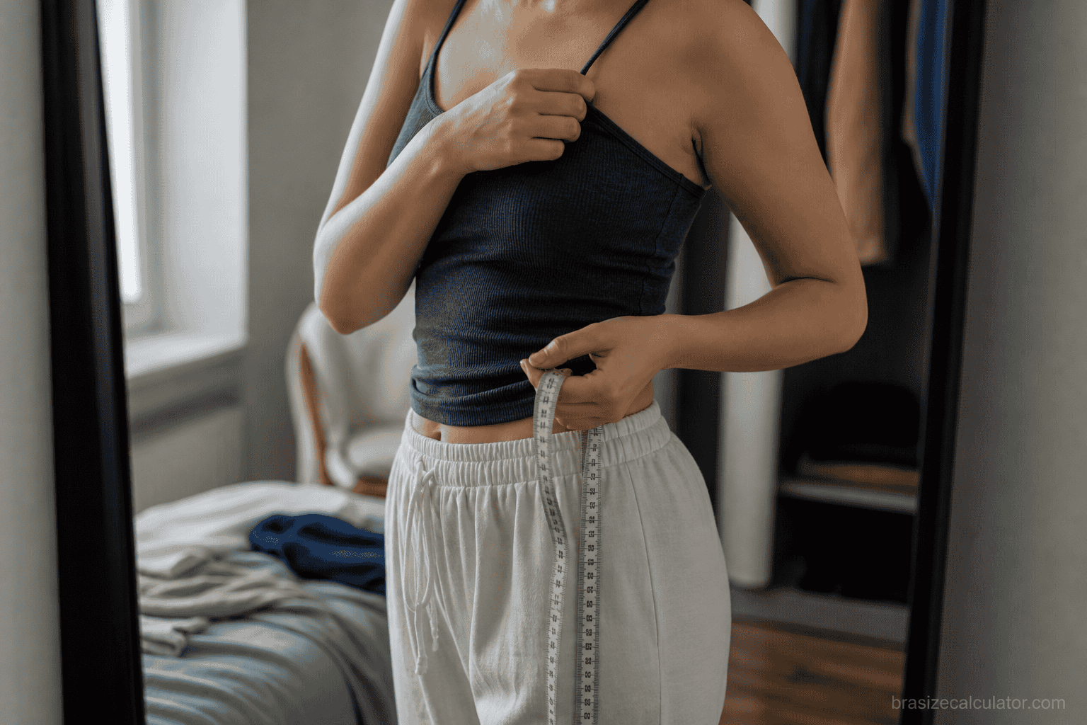 Preparing to measure bra size at home for the detailed bra measuring checklist